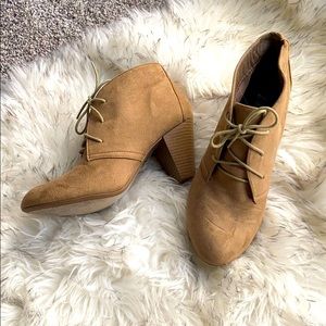 Manhattan collection lace heel booties